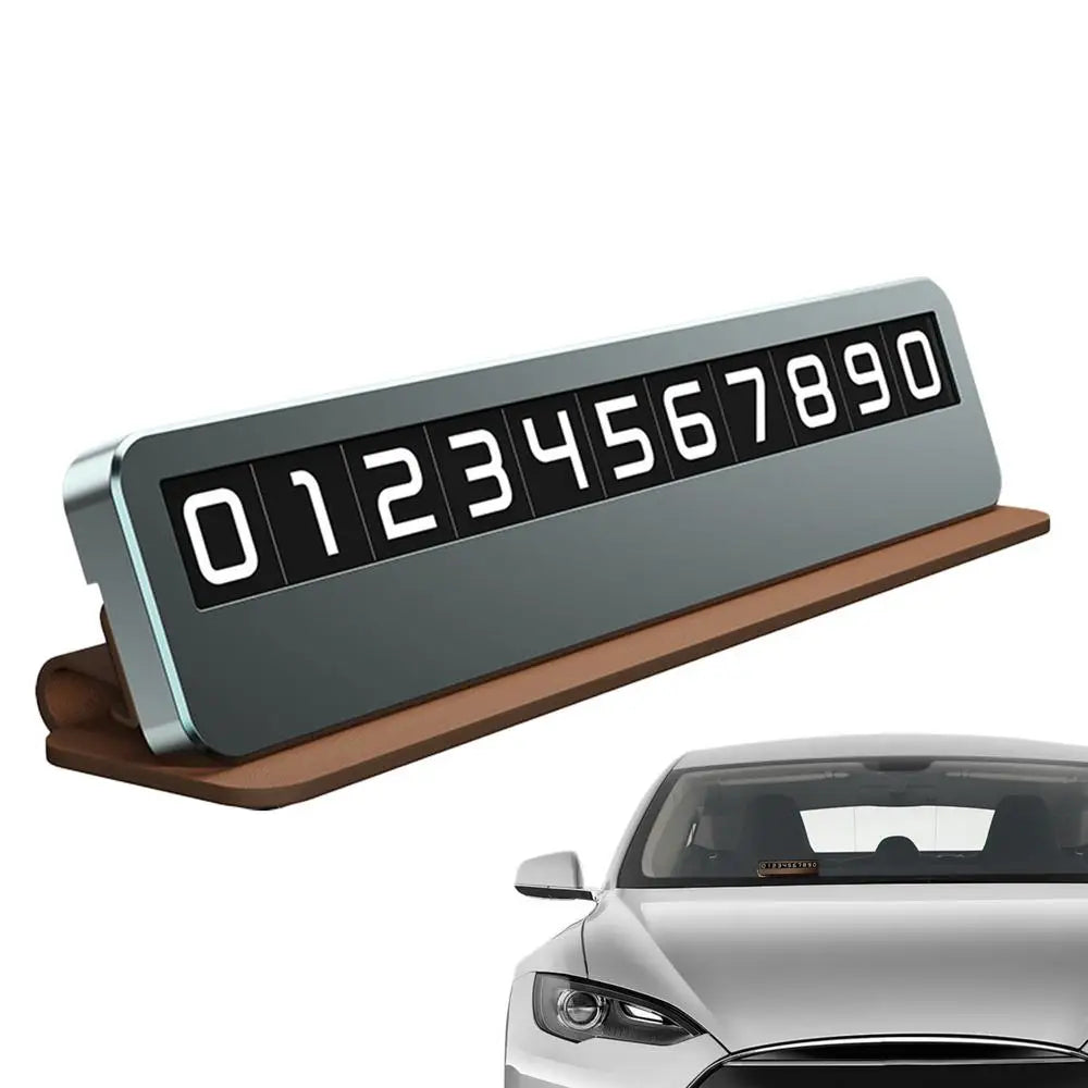 Temporary Parking Number Card – Stylish &amp; Practical