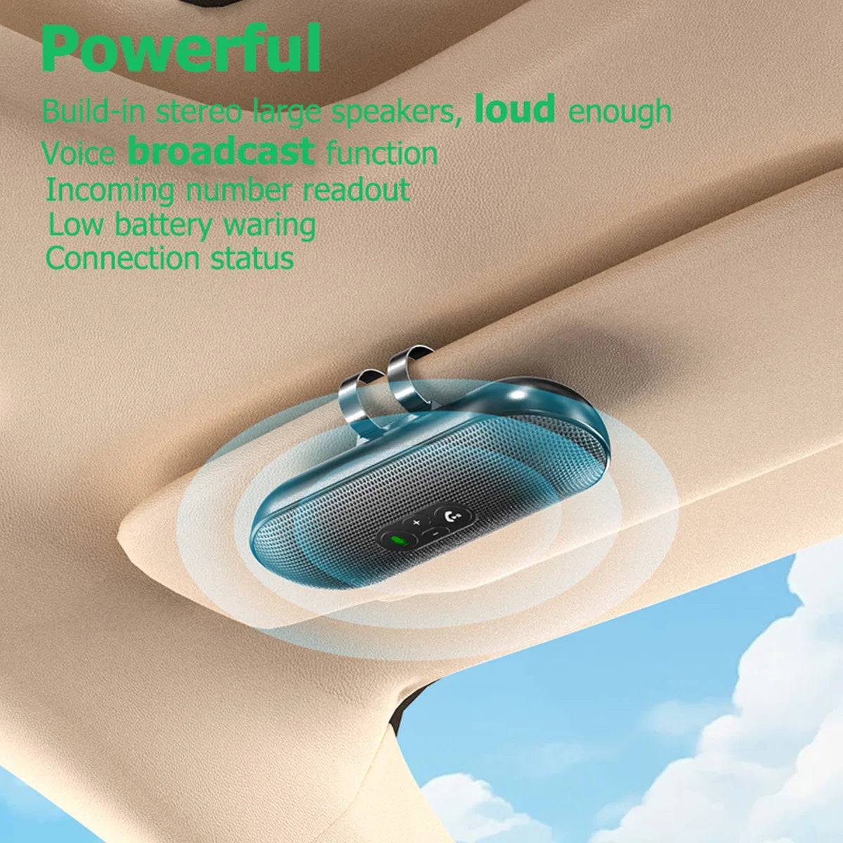 Car Speakerphone Wireless Bluetooth-Compatible