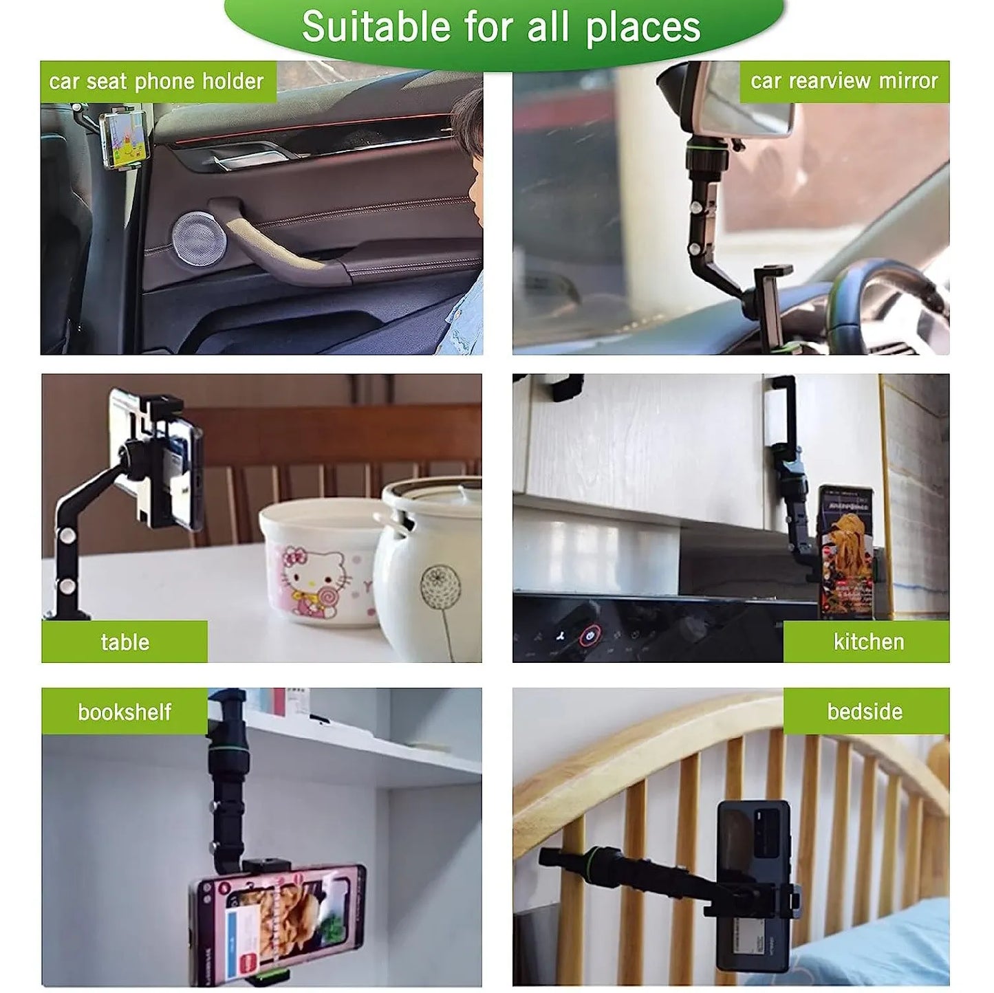 Mirror Phone Holder 360° Rotatable and Retractable