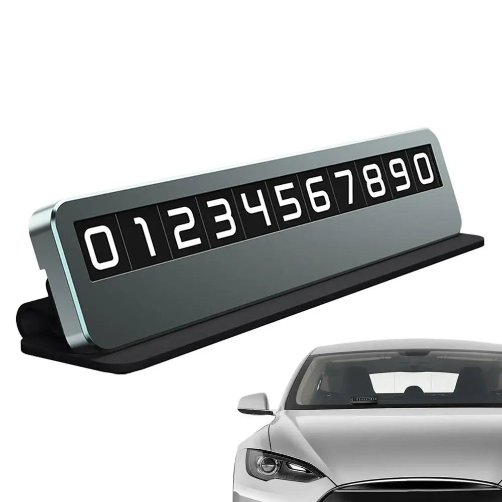Temporary Parking Number Card – Stylish &amp; Practical